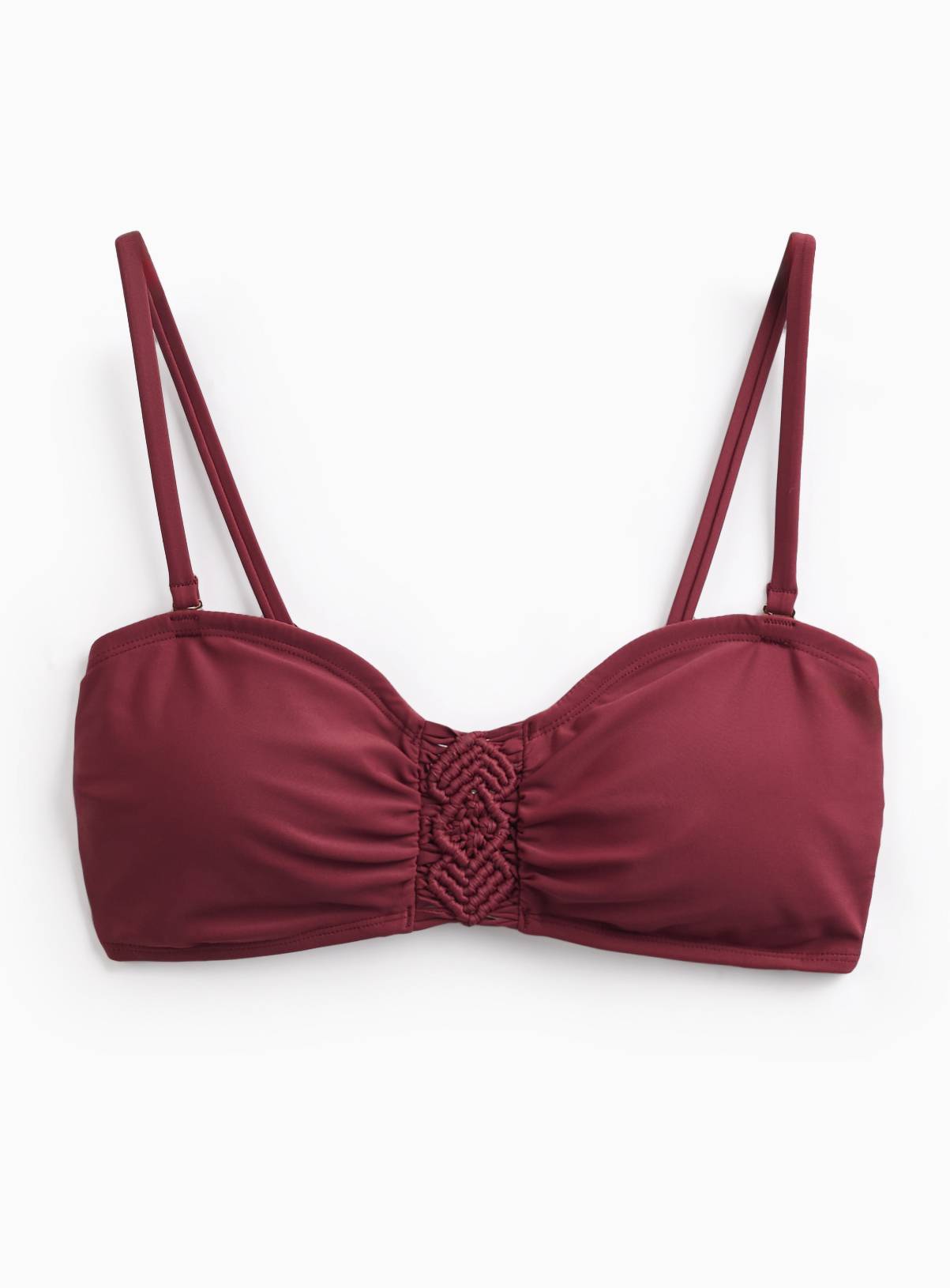 Berry Red Macrame Bandeau Bikini Top 20 - Image 4